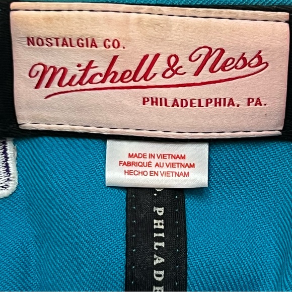 Charlotte Hornets Mitchell & Ness NBA Hardwood Classics Snapback Logo Hat OSF - Picture 6 of 10